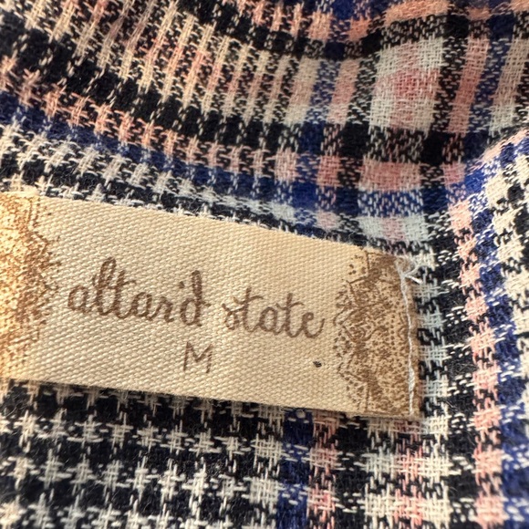 Altar'd State Black, Blue, Pink and White Plaid Mini Dress - Picture 4 of 9